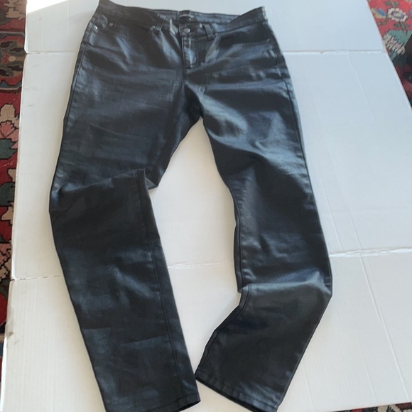 Eileen Fisher Faux Leather Black size M 12 Pant Like Brand New - Picture 13 of 13